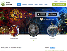 Tablet Screenshot of novagames.com